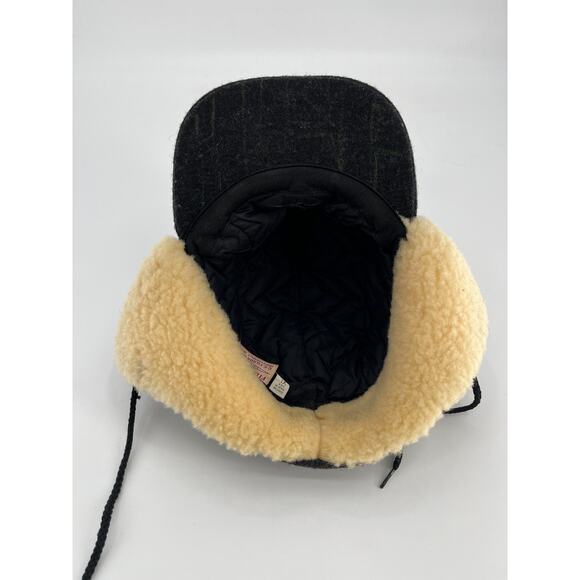 Filson Double Mackinaw Wool Cap Sz XL Dark Gray Shearling Insulated Winter - Picture 6 of 8